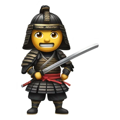 Samurai with a sword sticker