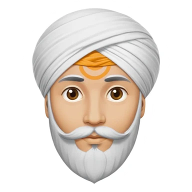 Sikh man with circular turban sticker