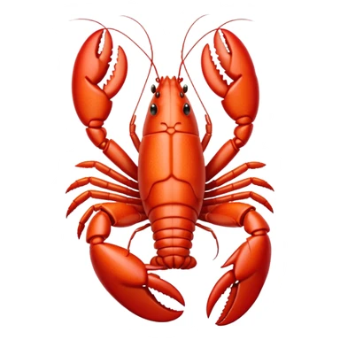 White white lobster  sticker