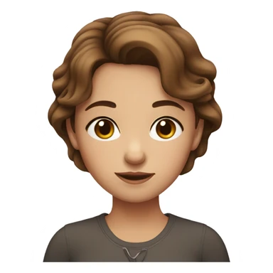 Girl with hazel eyes and short brown hair sticker