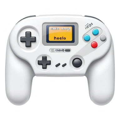 A Nintendo with legs says “hello” sticker