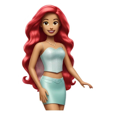 Ariel becomes Barbie sticker