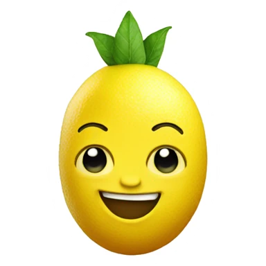 
smiling lemon with crown sticker