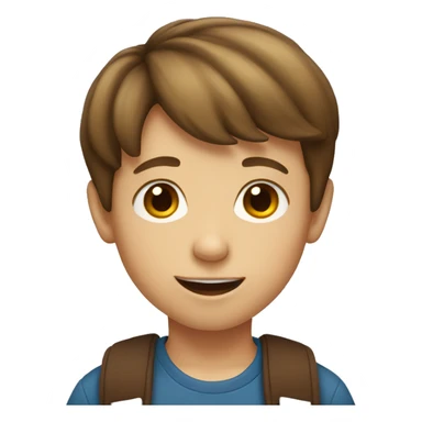 little boy with brown hair sticker