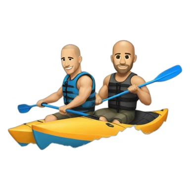 Vin Diesel and Paul Walker in a kayak sticker