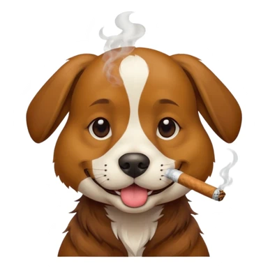 A dog smoking a join T  sticker