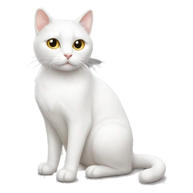 White cat sticker