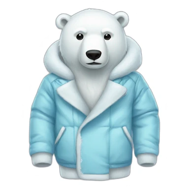 Icebear-wear-coat sticker
