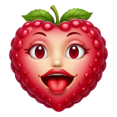 Framboise amoureuse qui fait des bisous  sticker