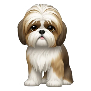 Dog Shih Tzu with long coat full-height  sticker