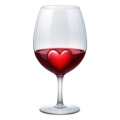 Wine red heart  sticker