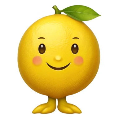 World map in the shape of a lemon sticker