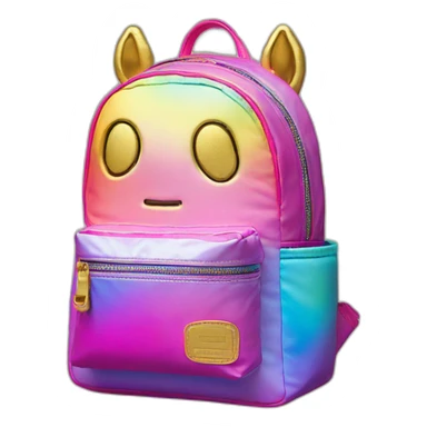 sprayground-golden-backpack-with-rainbow-unicorn sticker