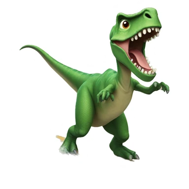 Dinosaur surfing sticker