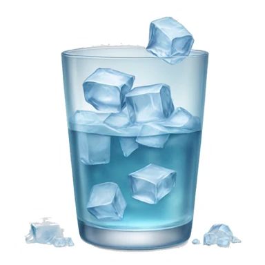 Glass of ice sticker