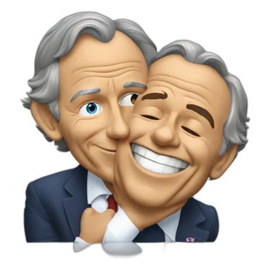 Tony blair kissing george bush sticker