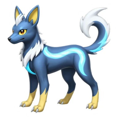 Manectric-Electrike-Lugia-Umbreon-Houndoom-Fakémon-hybrid-creature (full body), 4 legs sticker