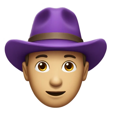 Paresseux avec un chapeau violet sticker