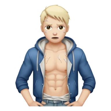 bad dirty, ripped clothes sticker