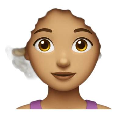 Fille cheveux bouclés sticker