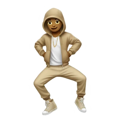 beige outfit breakdancer sticker