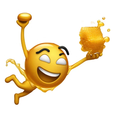 Throwing up honey sticker