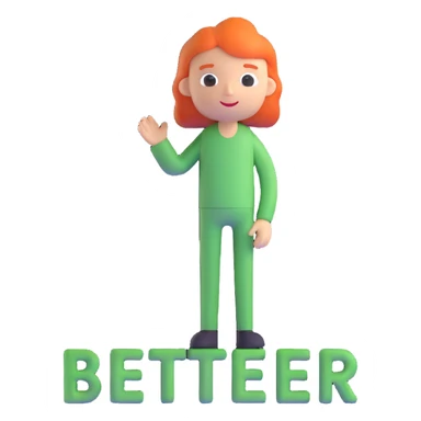 cool product owner named Peleg working at a game company in Israel with the name 'Better' featured, fun energetic modern vibe sticker