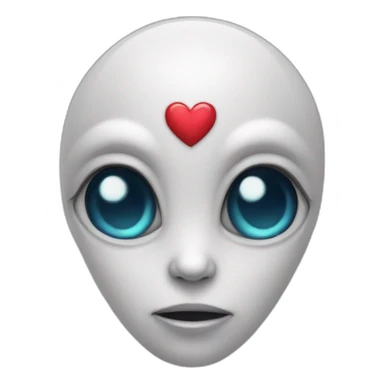 Alien with heart eyes sticker