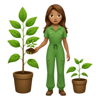 female hero for sustainability full body sticker