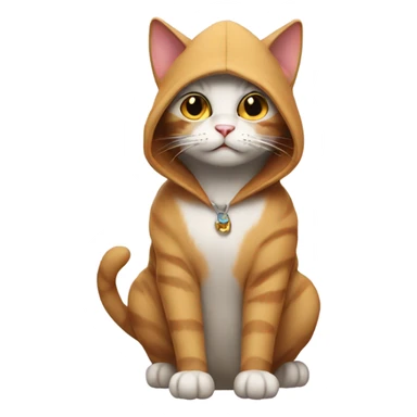 Cat in oodie sticker