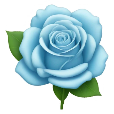 Light blue rose flower sticker