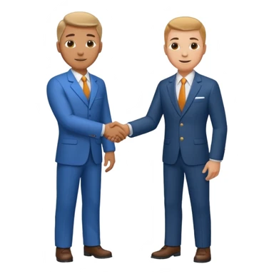 Mechanic and gentleman shaking hands sticker