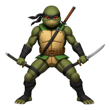 Teenage Mutant Ninja Turtles dressed in black ninja attire sticker