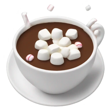 Hot chocolate with marshmallows Christmas themed  sticker