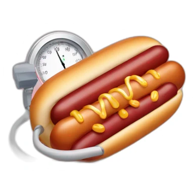 Hotdog blood pressure cuff sticker