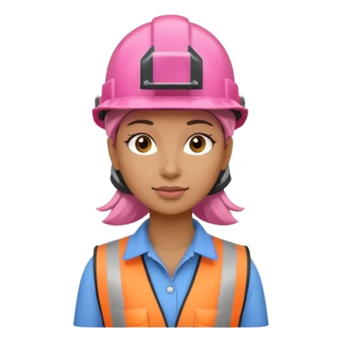 construction worker woman pink helmet sticker