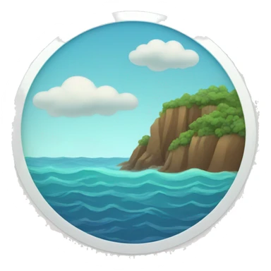 postcard icon ocean sticker
