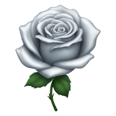 silver rose sticker