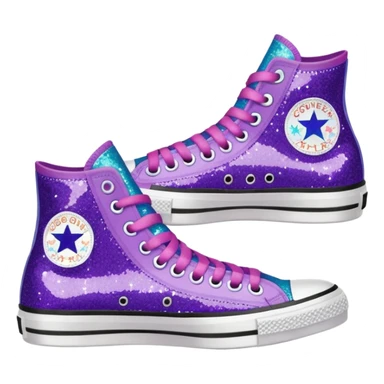 glitter converse sneakers sticker
