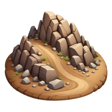 Hill of dirt and rocks sticker
