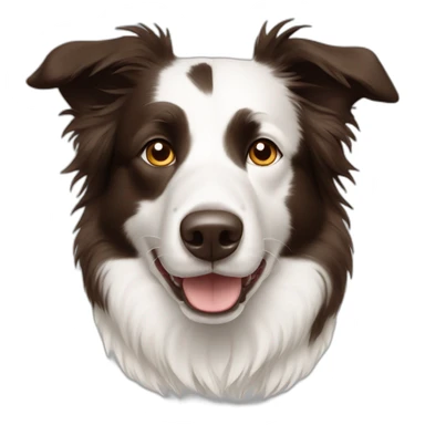 Border collie white with brown spots sticker