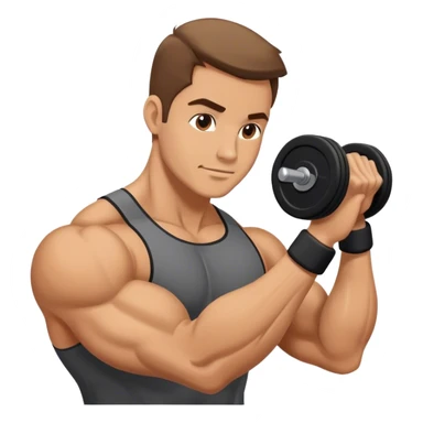 man weighted wrist curl sticker