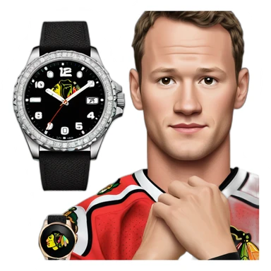 Jonathan Toews as a luxury wristwatch sticker