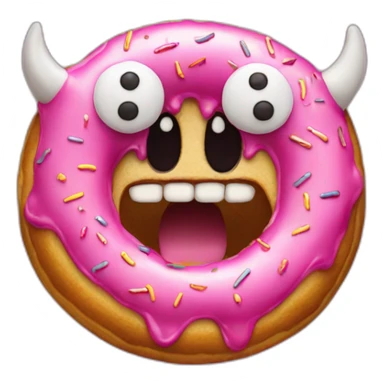 a donut as a demon sticker