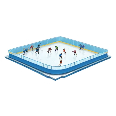 Snowy ice rink sticker