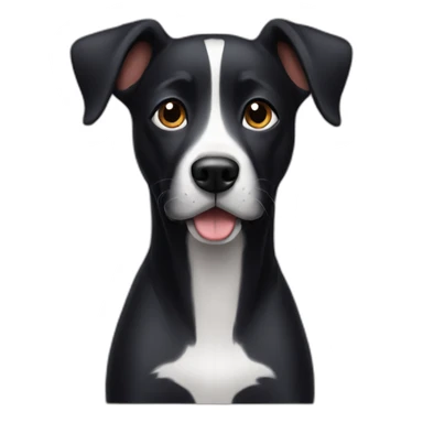 a blac dog sticker