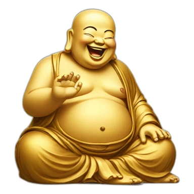 Laughing buddha sticker