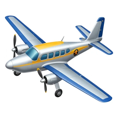 A small propeller plane with a bright painted nose and sturdy landing gear flying low and fast.
 sticker
