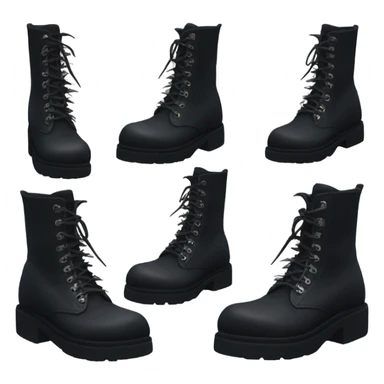 platform boots gothic with spikes sticker