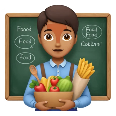 anamnesi alimentare con lavagnetta  sticker